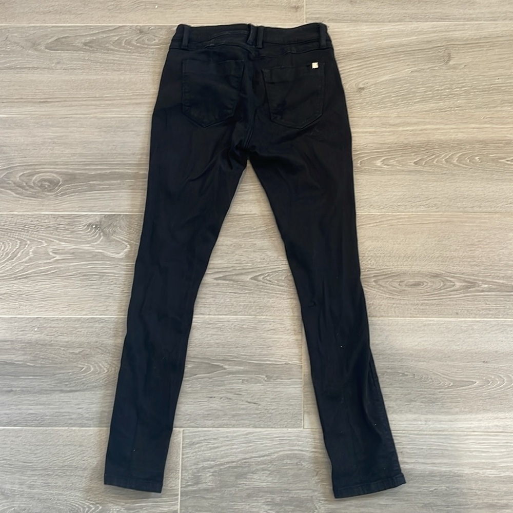 Bebe Black Skinny Ripped Jeans Size 25 - Picture 5 of 8